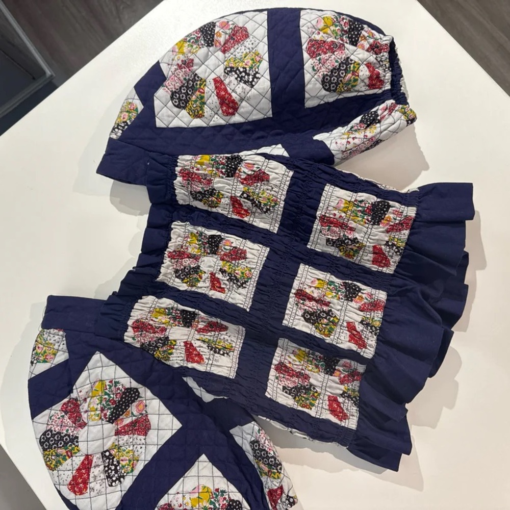 Sea New York Navy Patchwork Blouse